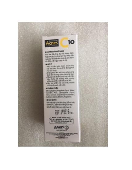 DUNG DỊCH LÀM MỜ SẸO VÀ VẾT THÂM - ACNES C10 15ML