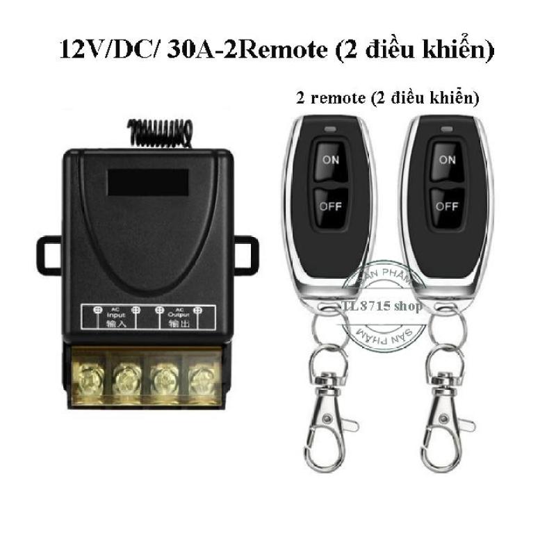Bảng giá Công tắc điều khiển từ xa 12V/100m/30A/DC hai remote điều khiển