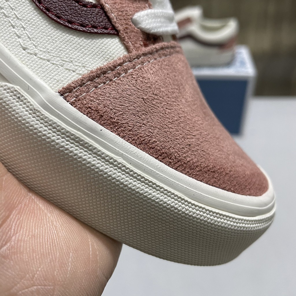 Giày Vans vault old skool nữ màu hồng chuẩn 11 Full Bill Box - Giày thể thao Vans hồng nữ đi học đi chơi siêu đẹp