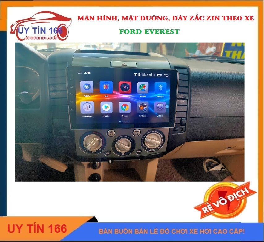 [Hỗ Trợ Lắp Đặt] SHOP UY TÍN 166 ! Bộ màn hình android chạy hệ điều hành 10. màn hình kèm mặt dưỡng cho xe FORD EVEREST, nghe gọi, xem phim, chỉ đường..., Màn kết nối wifi với bộ nhớ cao -  Màn hình ô tô, Nội thất xe hơi