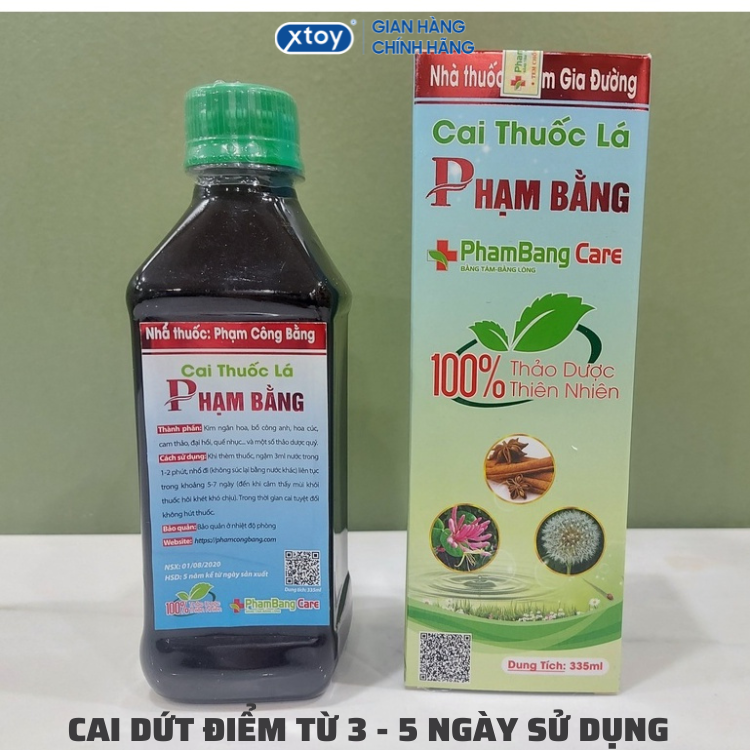 Nước súc miệng cai thuốc lá Vĩnh viễn Phạm Bằng 335ml - Chính Hãng