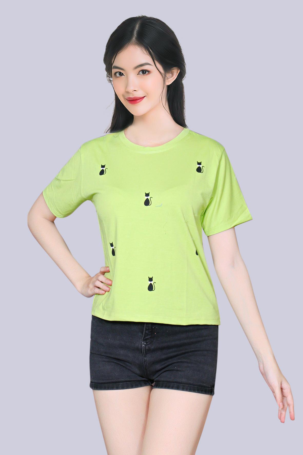 Áo Thun Nữ  Cổ Tròn Thời Trang Hàn Quốc- Sgr Ath02