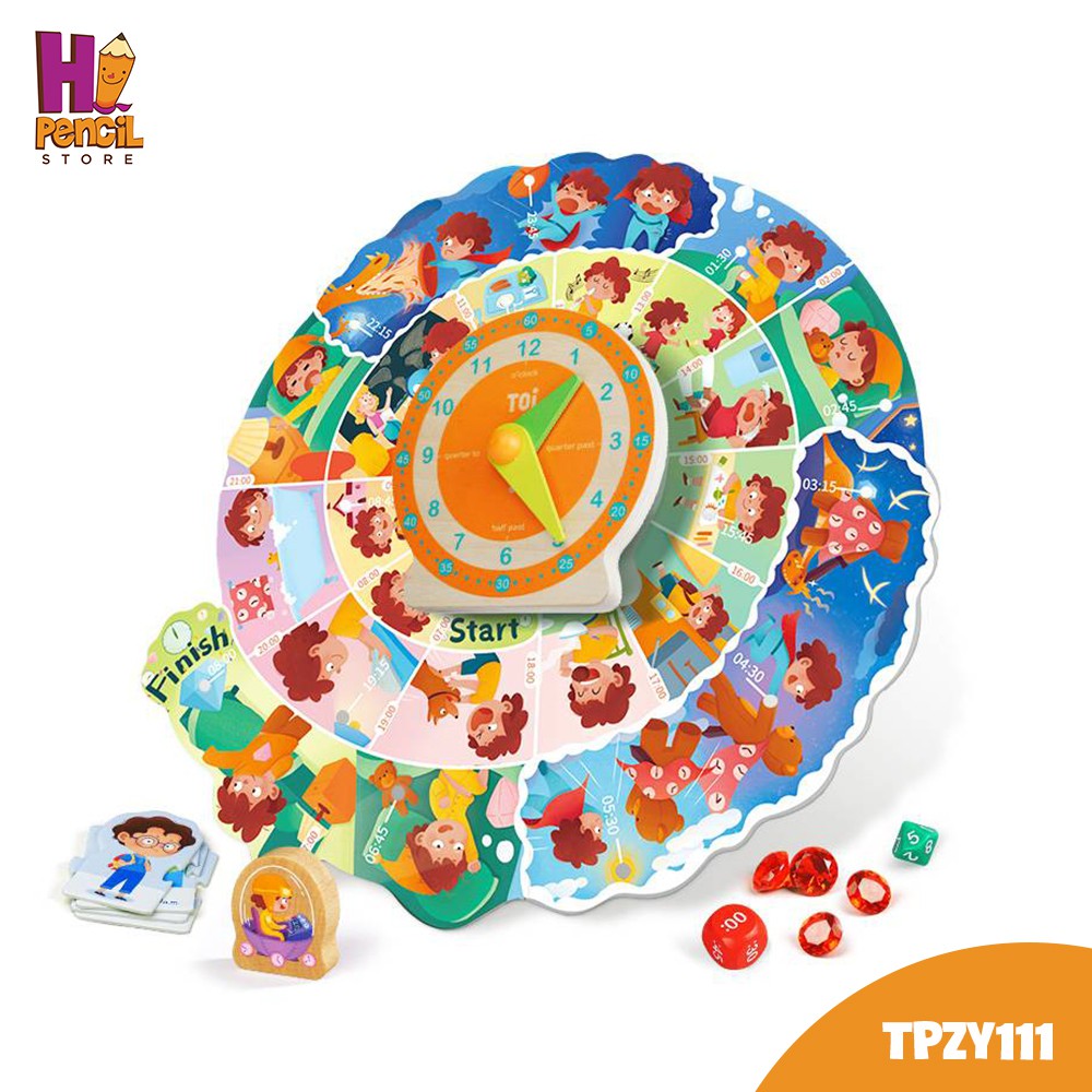 Đồ Chơi TOI Bộ Game Bé Học Xem Đồng Hồ