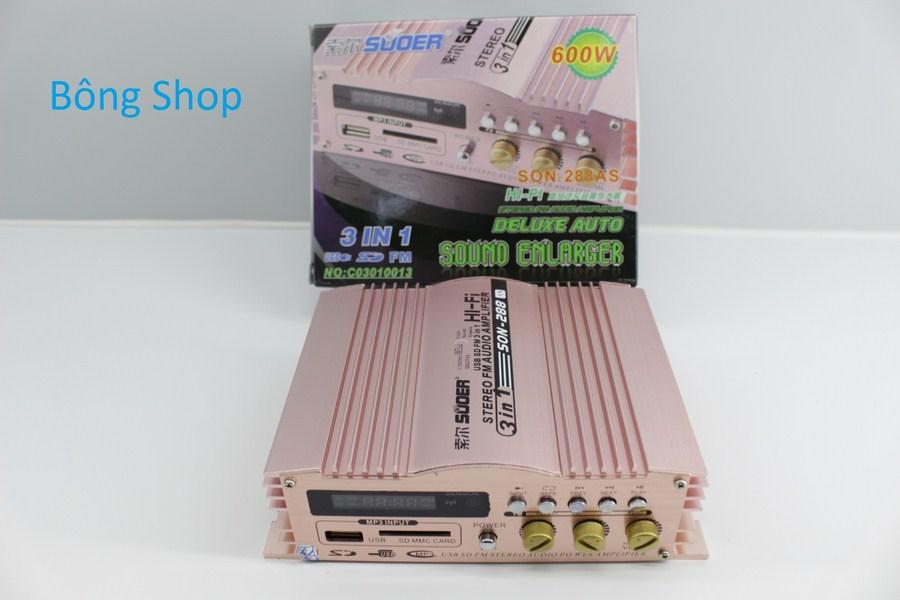 Amply Mini  SODER HI-FI USB FM 3 IN 1 SON 288 ( màn hình Led )