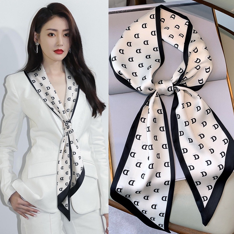 Khăn Lụa Buộc Tóc, Khăn Quàng Cổ Cao Cấp DayLily - Khăn Lụa Thời Trang Phong Cách Hàn Quốc