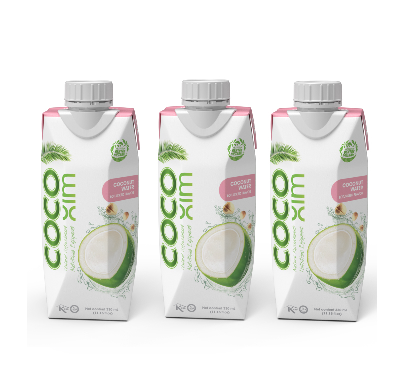[BẬT NẮP DỪA TƯƠI] Combo 3 Hộp Nước Dừa Đóng Hộp 100% Dừa Tươi Kết Hợp Hương Sen Thơm Bùi - Thương hiệu COCOXIM 330ml - YOOSOO MALL