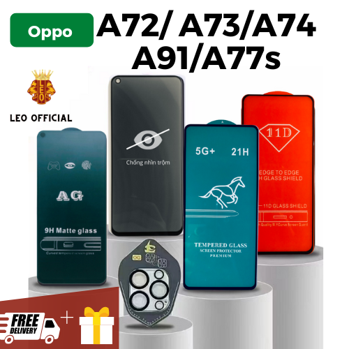 Kính cường lực KINGKONG Oppo A98 A96 A95 A94 A93 A92 A91 A78 A76 A77s A74 A72 A73 A58 A57 A56 A55 A54 A53 A52 A31 A38 F9 F11 F11Pro A3s A1K A12 A15 A15s A16 A16s A16K A17 A17K tặng bộ dán