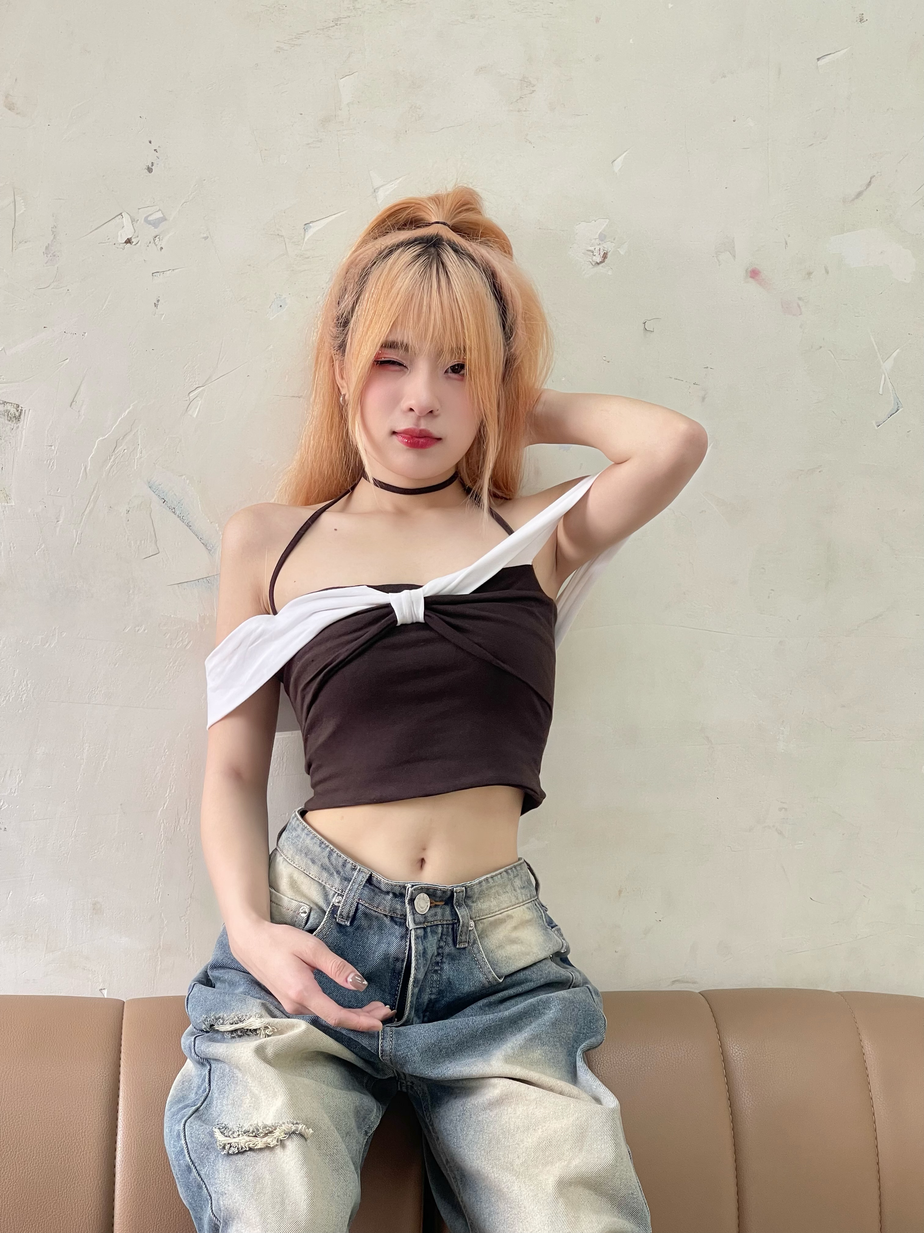 Áo croptop trễ vai | NIKA TOP - CLÉLIE