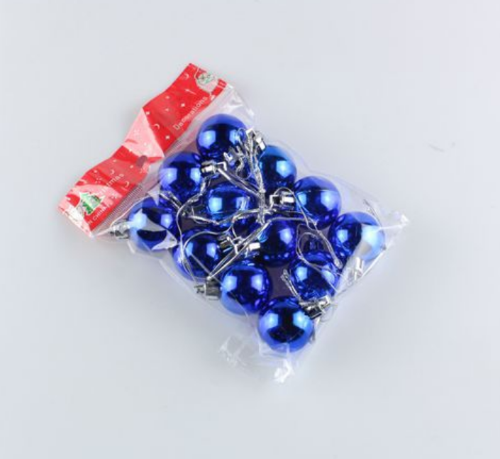 12 trái châu trang trí noel 3cm MẪU E9