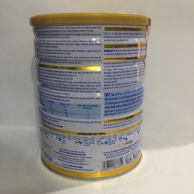 Sữa Endolac BA ( lon 800g) date: 10/2025