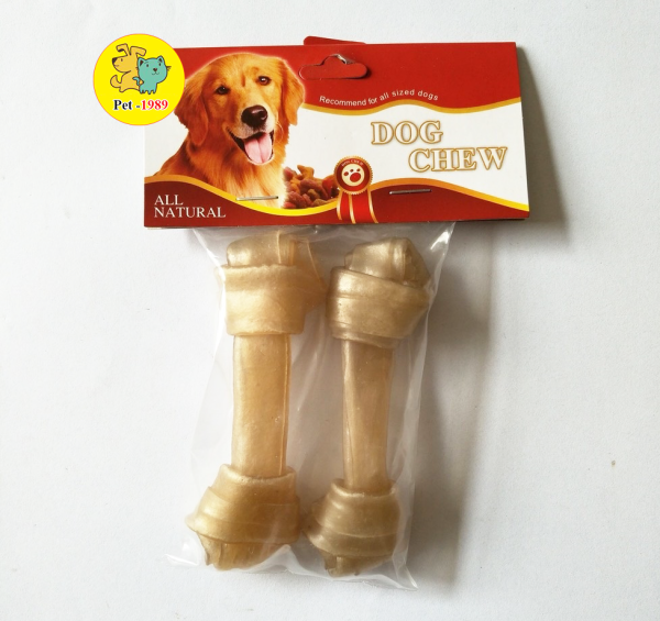 Xương Da Bò Xoán Hai Đầu Vị Bò Xương Gặm Sạch Răng Cho Chó Pet-1989