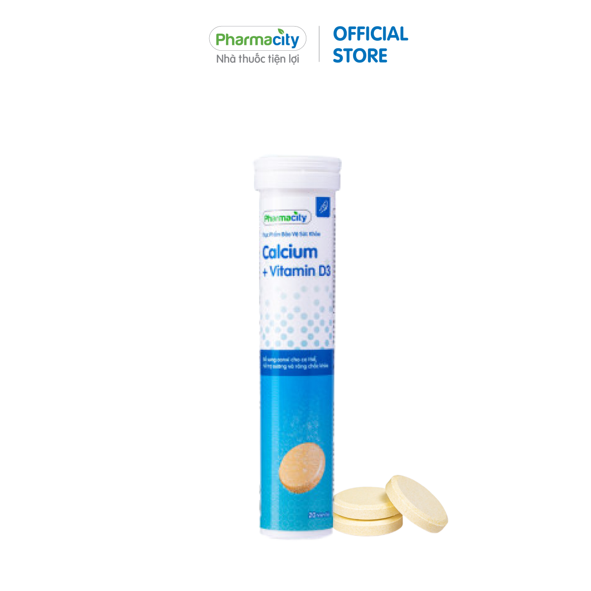 Thực phẩm Pharmacity bảo vệ Sức Khỏe Calcium + Vitamin D3 Effervescent
