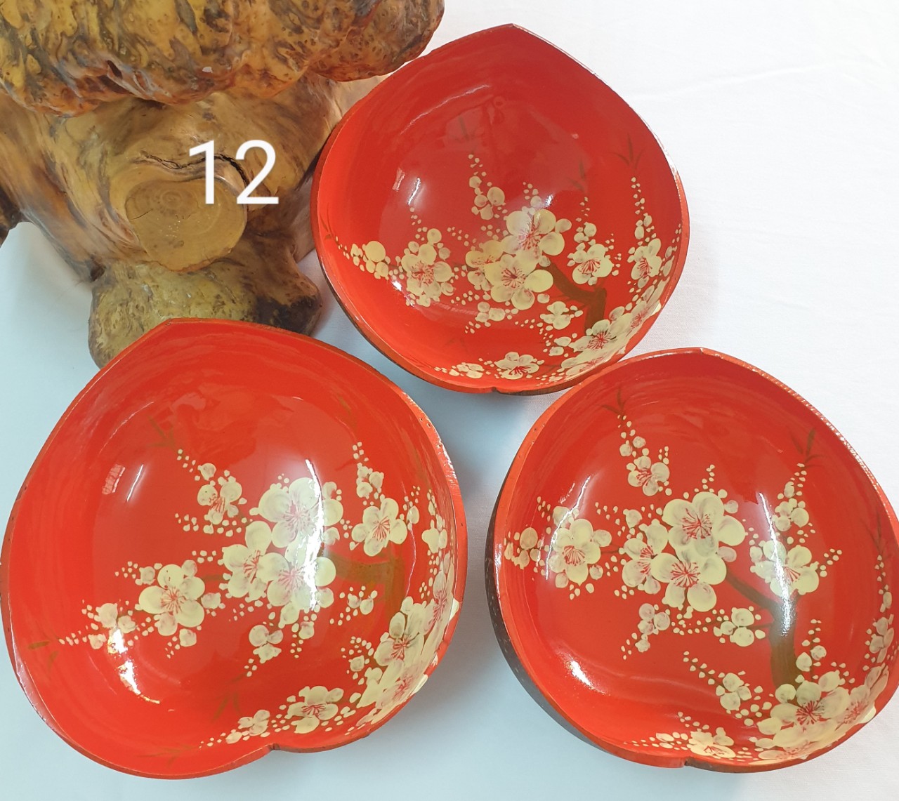Gáo dừa Mỹ nghệ - Chén sơn mài