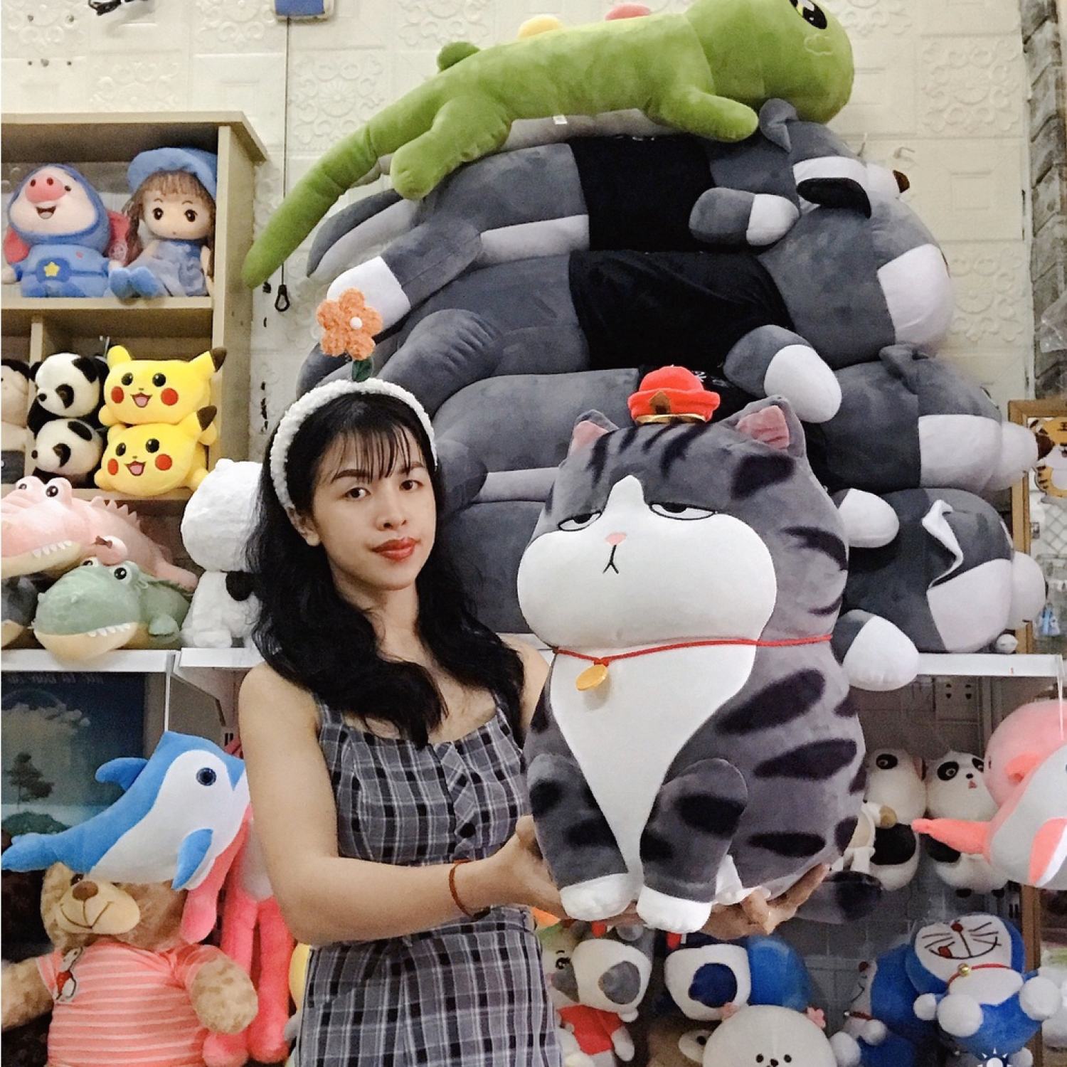 Gấu bông mèo hoàng thượng cao cấp 40cm + 55cm gấu bông mèo hoàng thượng siu dễ thương