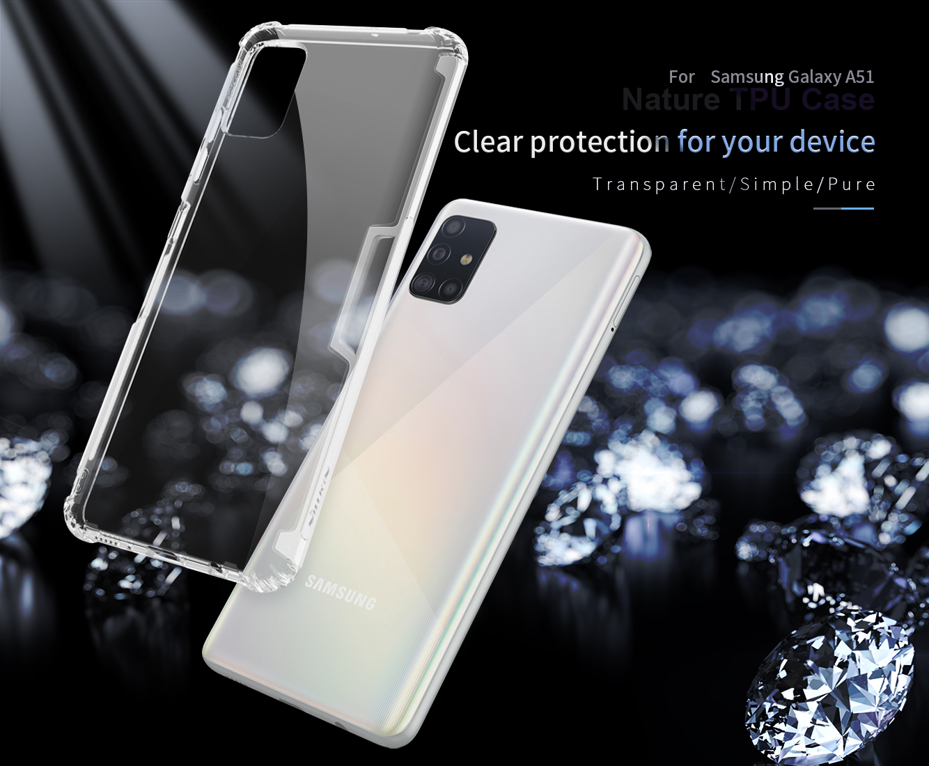Ốp lưng silicon nillkin trong suốt cho samsung galaxy a51, ốp samsung, ốp lưng a51 siêu đẹp, ốp silicon