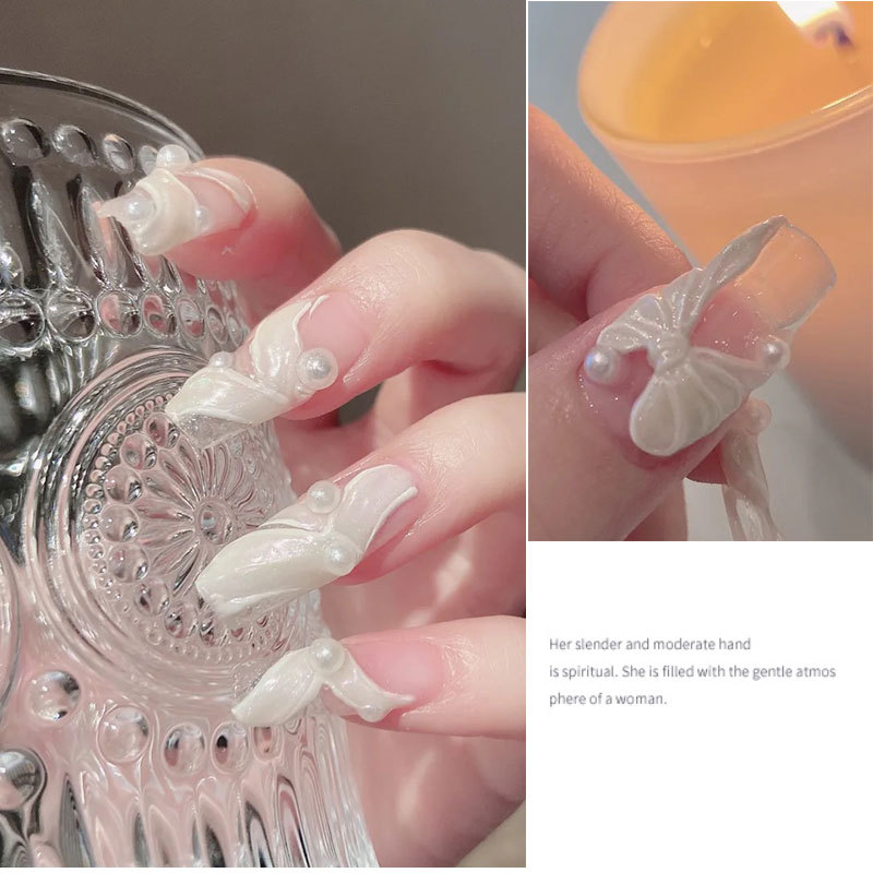 Ngọc trai giả trang trí móng, ngọc trai nail