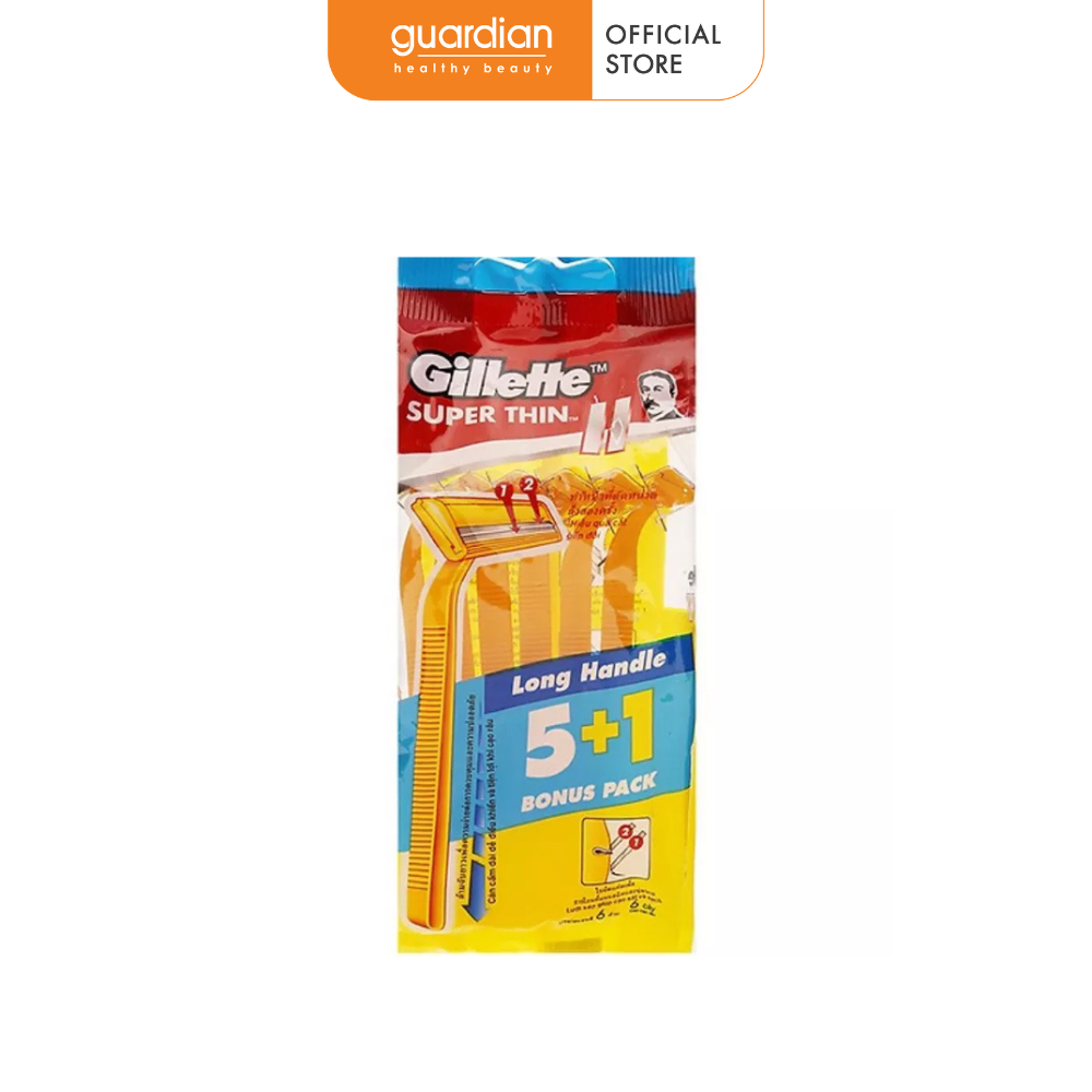 Dao Cạo RâuGillette Super Thin - Gói5+1 Cây