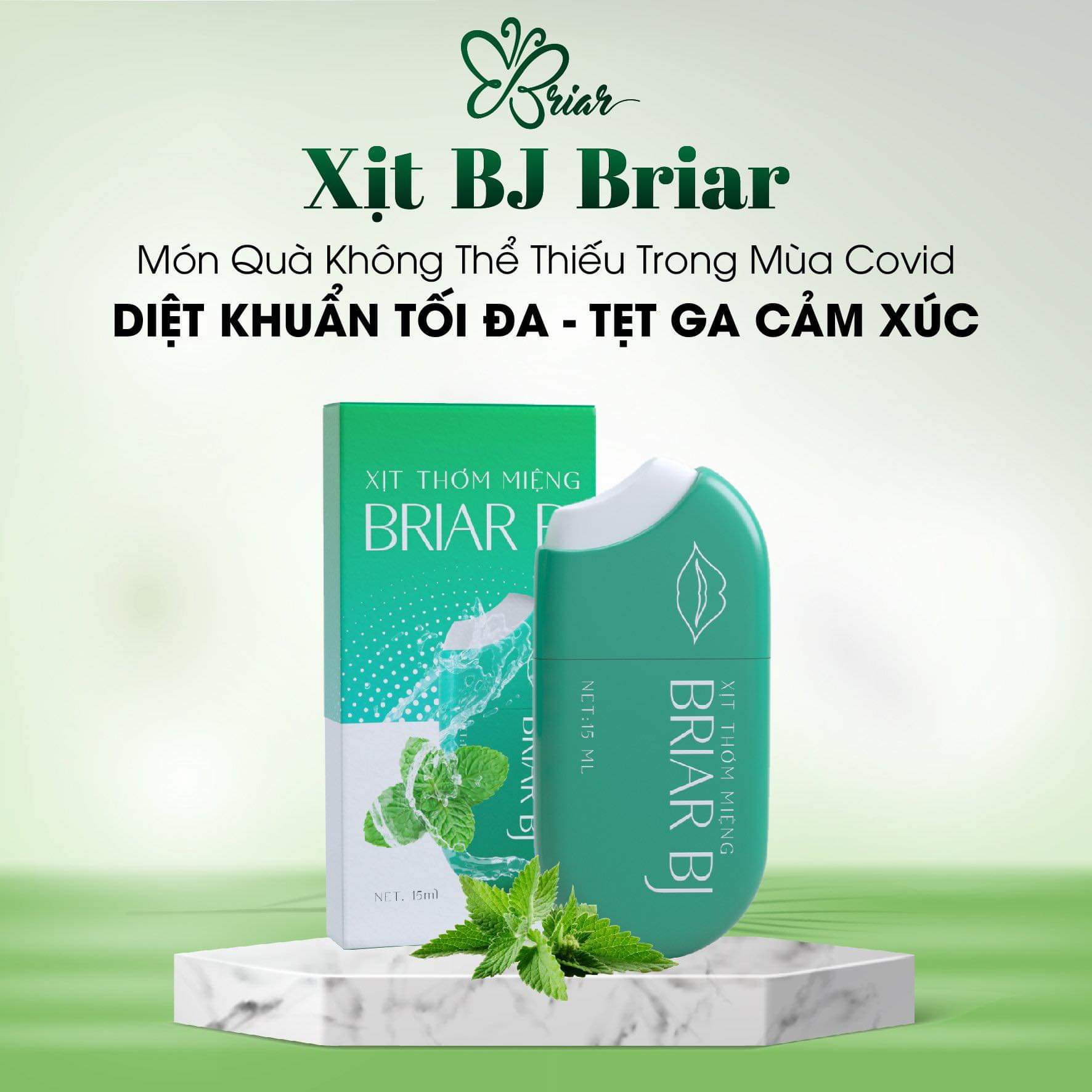 [HCM][HÀNG CHÍNH HÃNG] Xịt thơm miệng Briar BJ