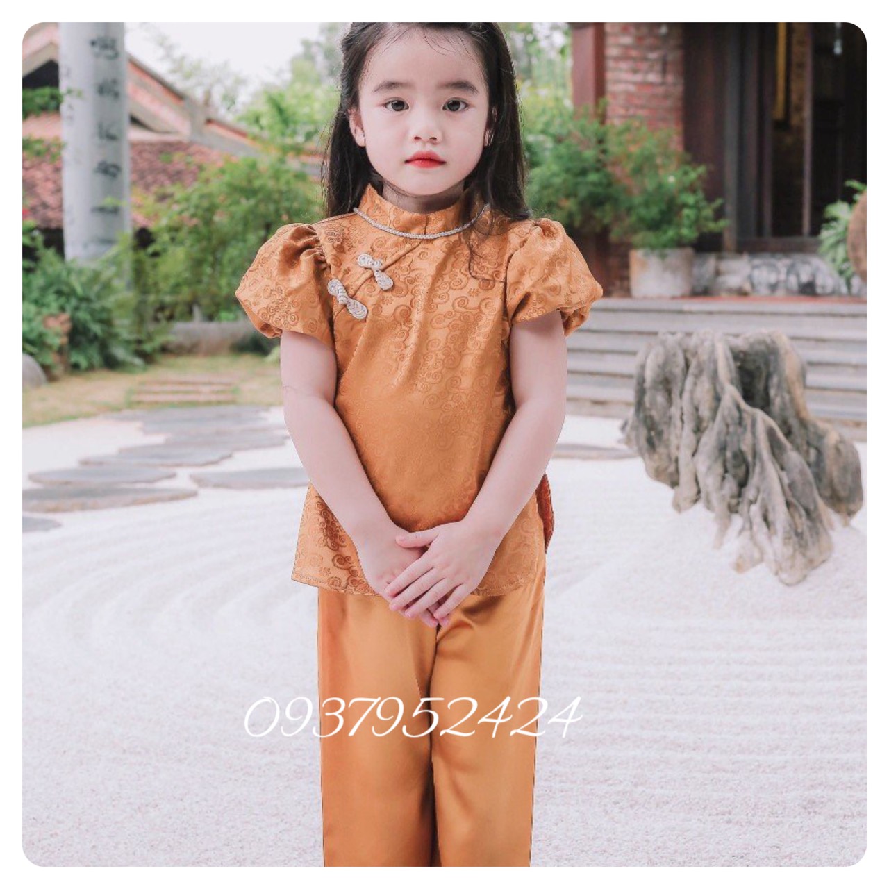 Đồ Lam Đi Chùa # SET Sẫm Tay Phồng Mẹ và Bé# SET MẸ VÀ BÉ
