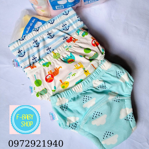 [HCM]Set 3 quần bỏ bỉm hàng tốt, xuất Nhật vải cotton khô thoáng hiệu Goodmama cho bé trai 3-17kg