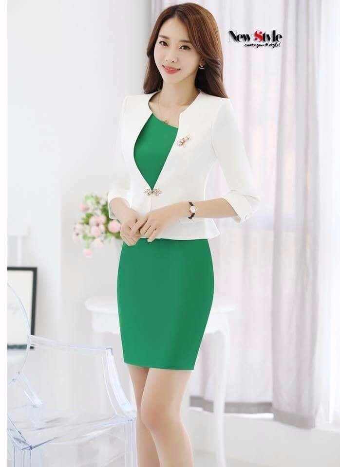 ĐẦM ÔM CÔNG SỞ KÈM VEST THANH LỊCH - DCS53