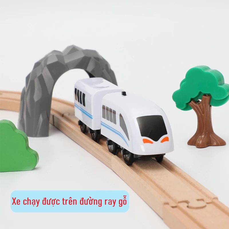 [HCM]Tàu điện xe lửa chạy pin (xe không kèm theo đường ray) - xe chơi được trên đường ray xe lửa gỗ