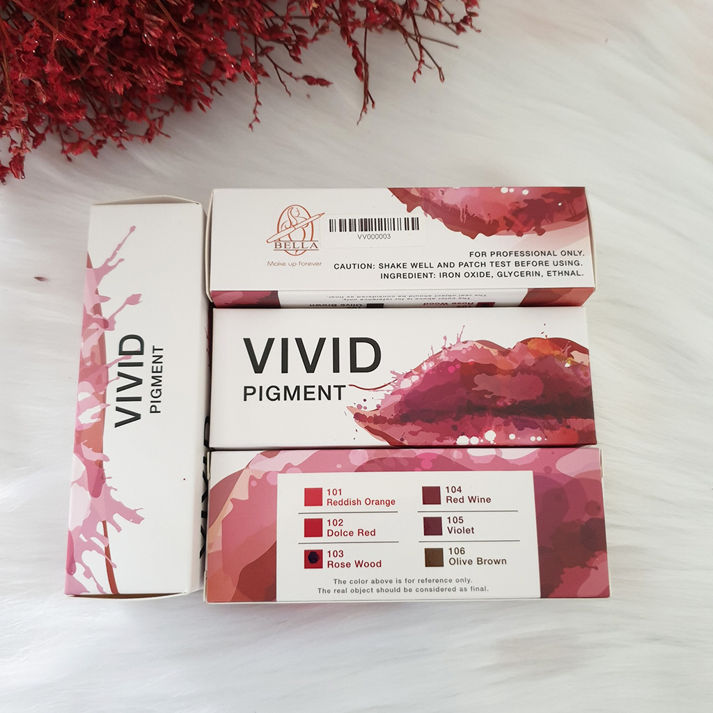 [HCM]Mực phun môi Bella Vivid 103 – Rose Red (Đỏ đậm)