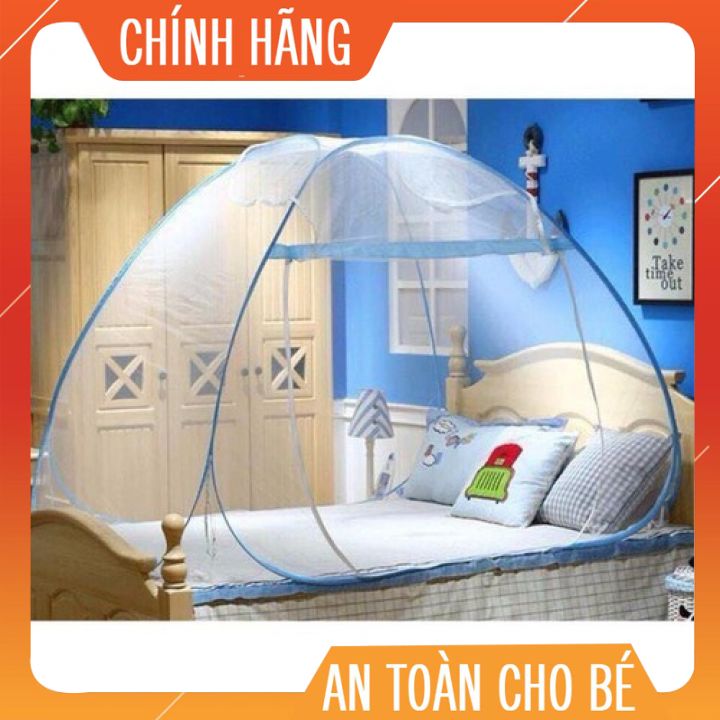 Màn chụp gấp gọn 1m8x2m cao cấp - Mùng chụp tiện lợi gấp gọn bảo hành 1 năm - Bà Béo Bedding