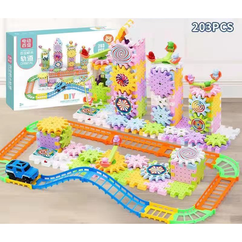 Đồ chơi Lắp ráp lego mô hình xoay bánh răng đủ các bộ 83 chi tiết, 135 chi tiết và 203 chi tiết - Lego bánh răng đủ các loại