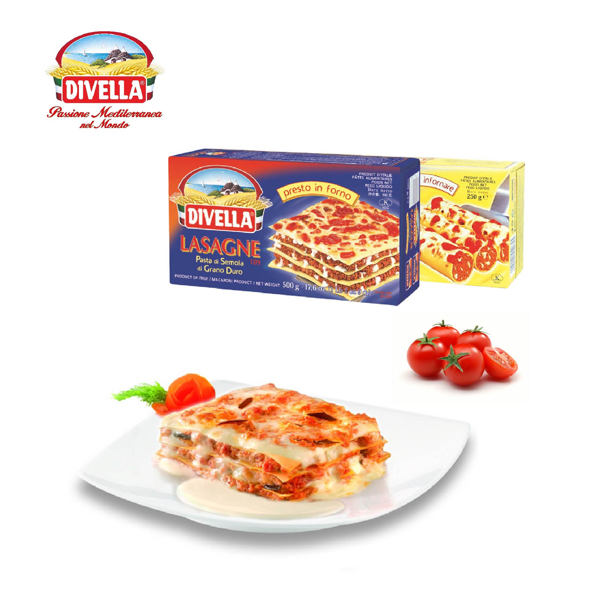 [HCM]MÌ LÁ LASAGNE SEMOLA 109 (DIVELLA) - 500GR