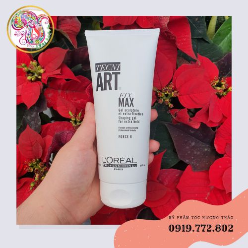 GEL ĐỊNH HÌNH TÓC SIÊU CỨNG L'OREAL TECNI.ART FIX MAX FOR EXTRA HOLD FORCE 6 (200ML)