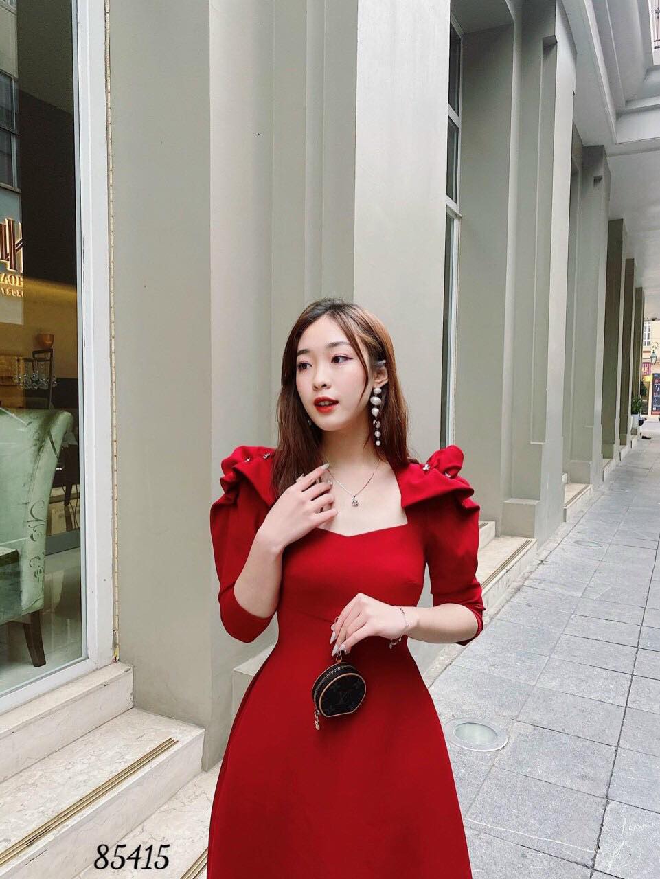 [HCM]ĐẦM XÒE DỰ TIỆC CỔ VUÔNG TAY PHỒNG DỄ THƯƠNG