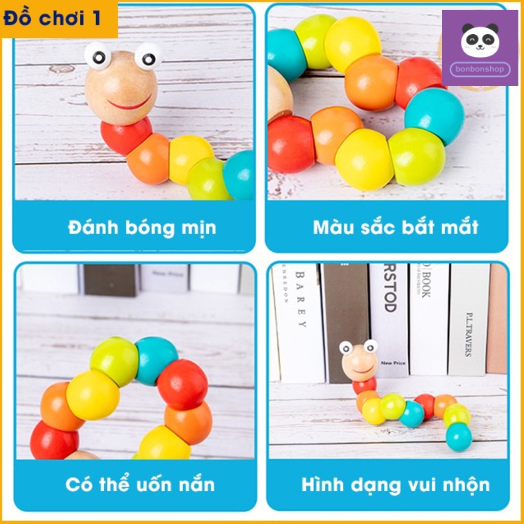 Combo 8 món đồ chơi gỗ an toàn thông minh cho Bé (ĐỒ CHƠI TRẺ EM)