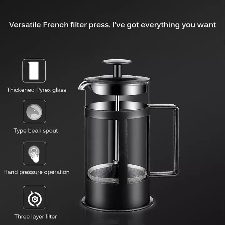 Romoss Bình pha cafe ấm trà Pha trà chuẩn kiểu Pháp Bình cafe,Bình Pha Cafe Kiểu Pháp 350ml/ 600ml - Bình pha cà phê french press - Dùng để pha trà hay cà phê theo phương pháp French press ép cà phê - Thiết kế tinh gọn, hiện đại - Chất liệu cao