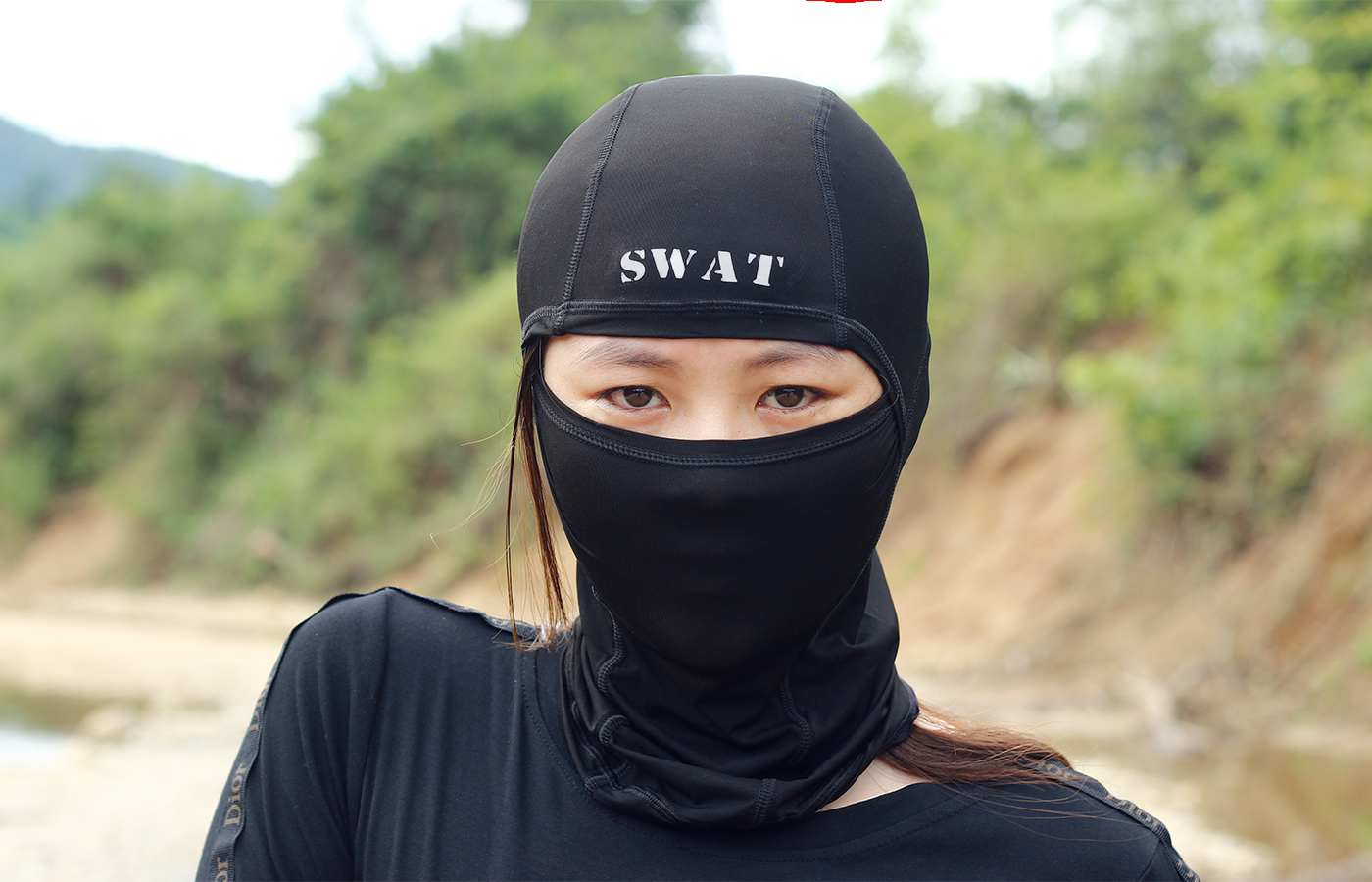 Khăn Trùm Đầu Ninja SWAT 3IN1 ĐEN siêu co dãn