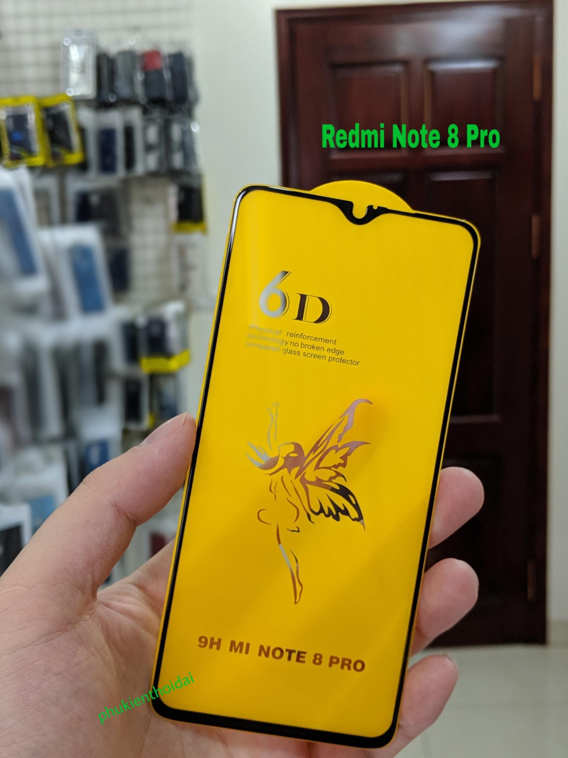 Cường lực 6D thiên thần Full màn cho Redmi Note 8 Pro / Realme 5 / Oppo A9 2020  dùng chung chất đẹp viền mỏng ôm màn 2.5D