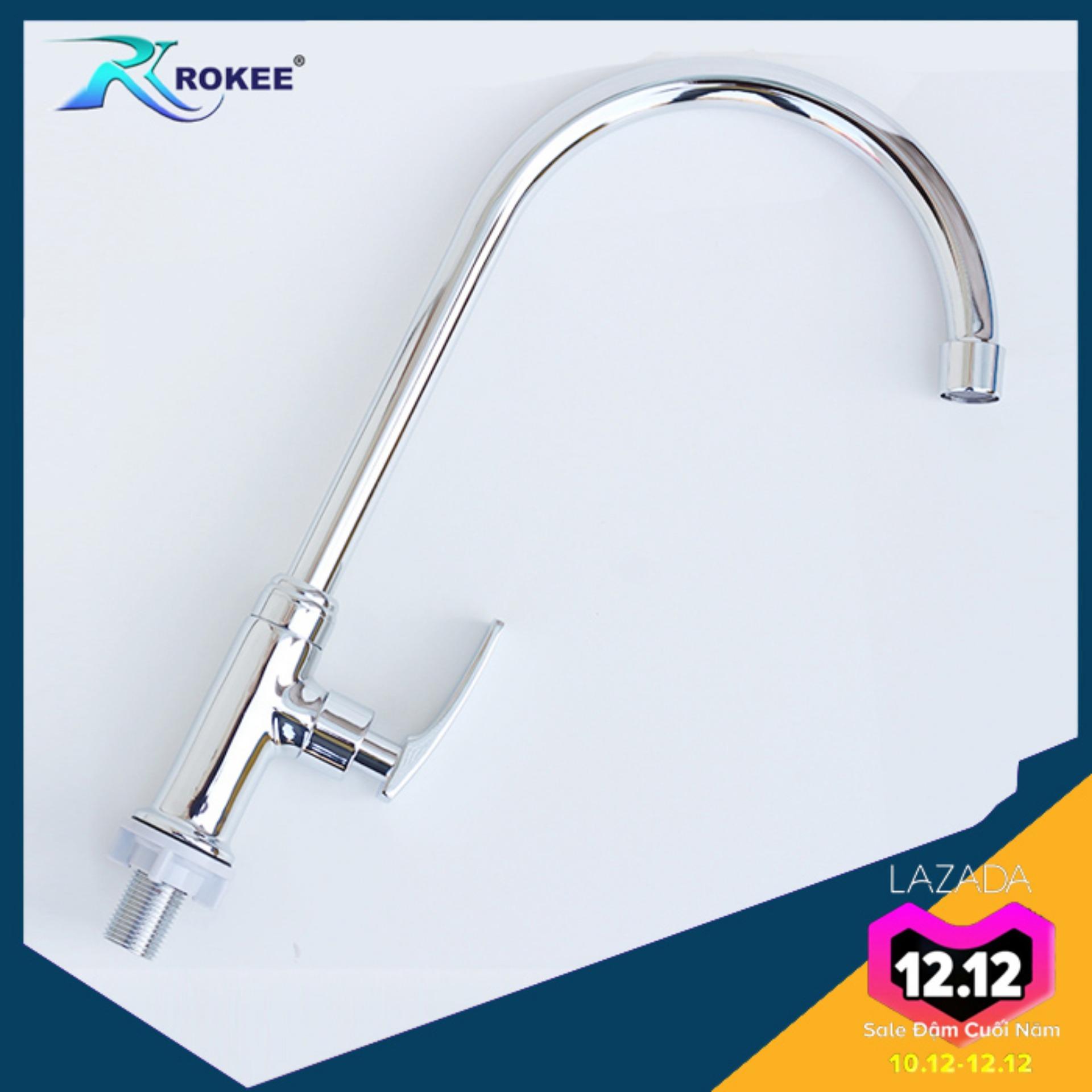 Vòi nước rửa chén lạnh Rokee - DL190S (Trắng bạc)