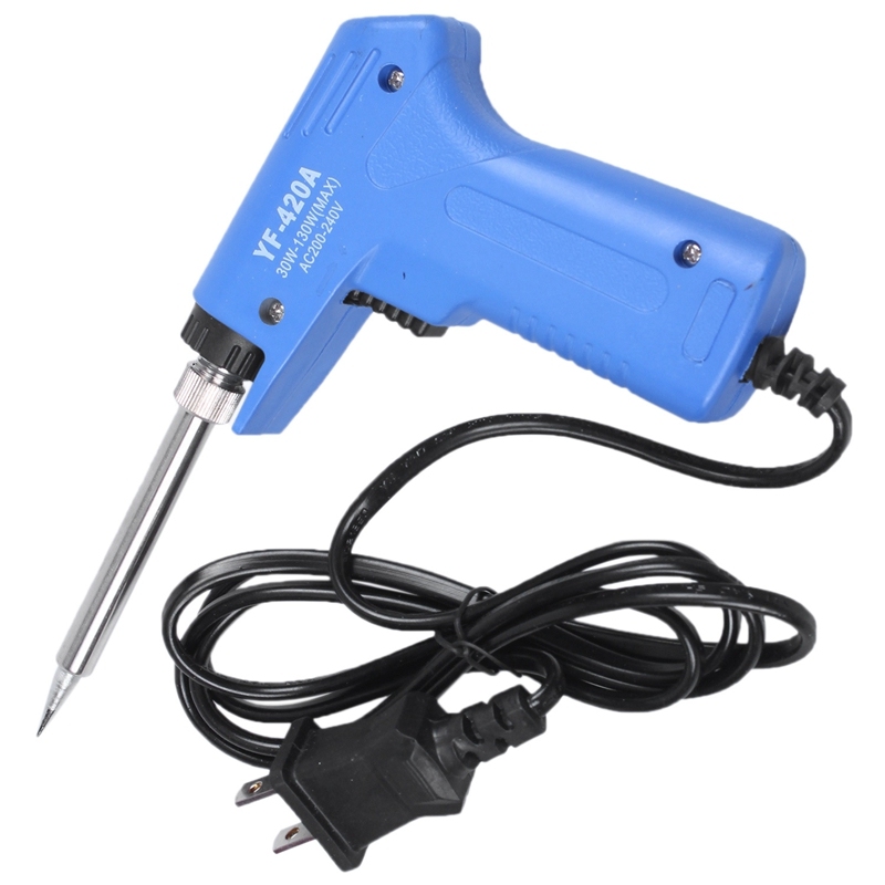 220V 30W-130W Professional Stainless Dual Power Quick Heat-Up Adjustable Welding Electric Soldering Iron Tool Us Plug