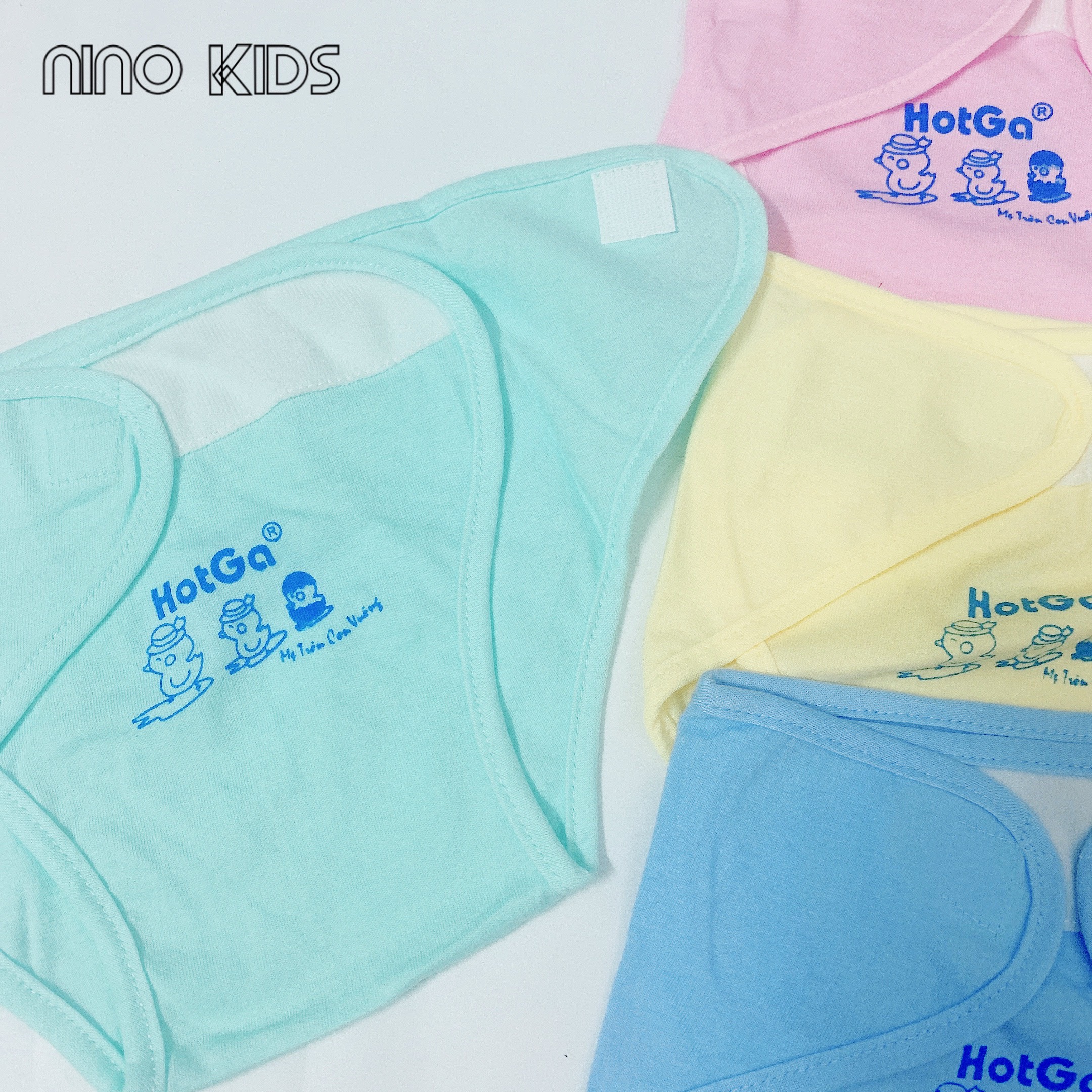Combo 5 Tã Dán Vải Cho Bé Sơ Sinh Dán Cao Cấp Hotga (1 bịch 5 cái) Size 1/2/3/4