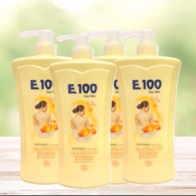 Sữa Tắm dưỡng trắng da E100 Silky