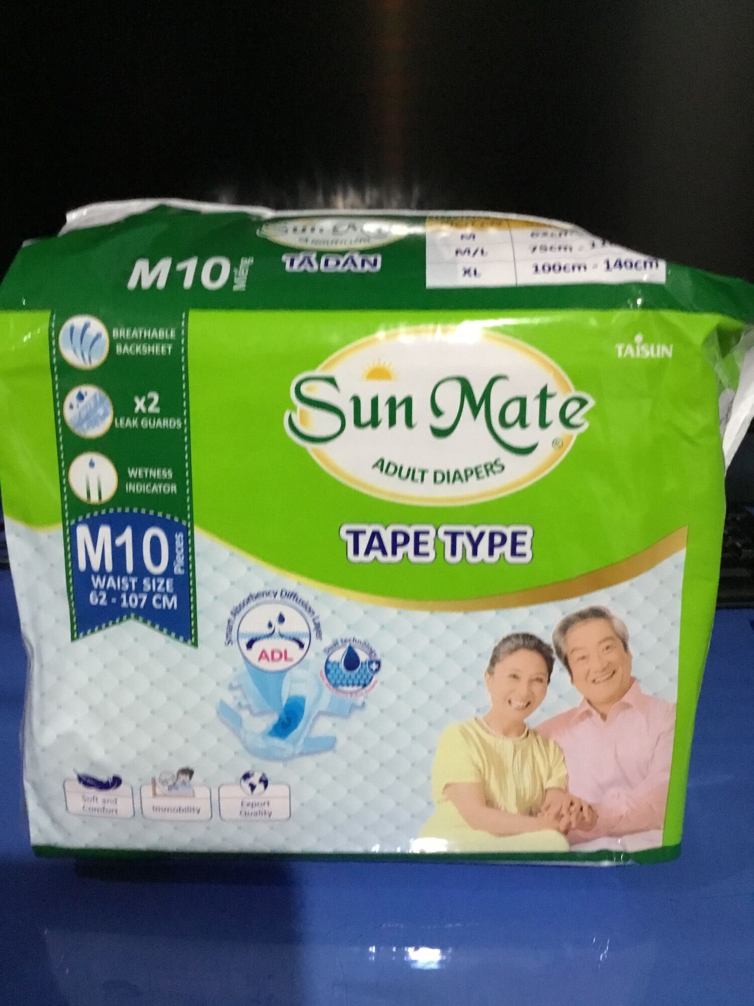 (TpHCM) - Combo 2 Gói tã dán Sunmate M10 - Date luôn mới