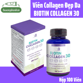 Biotin Collagen 30 - Viên uống đẹp da, hỗ trợ mọc tóc Mediphar USA sản xuất chuẩn GMP - Hộp 100 viên nén thumbnail