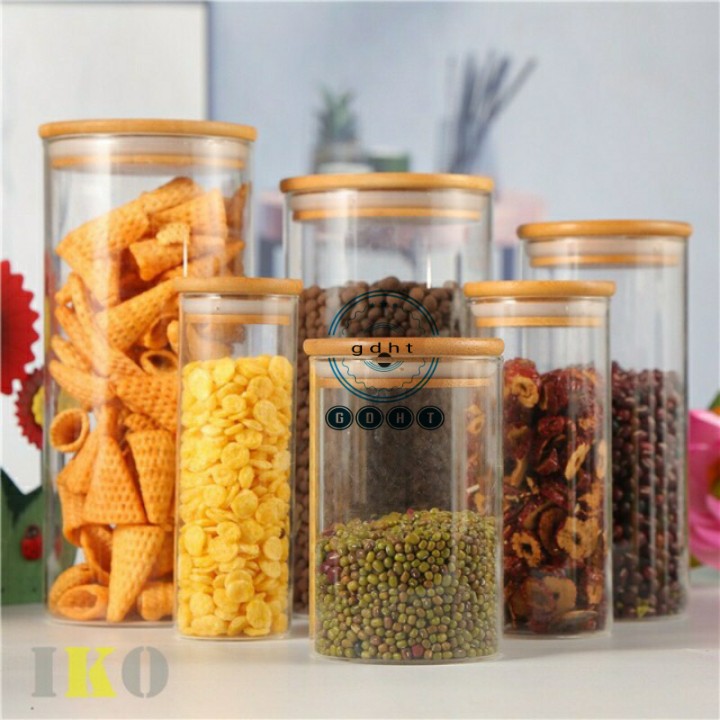 Lọ thủy tinh nắp gỗ cao cấp
