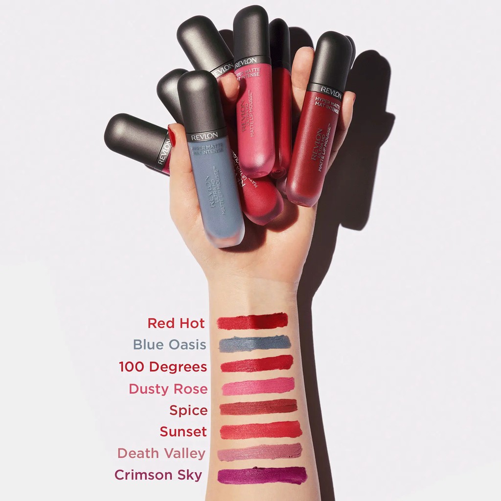 Son siêu lì Revlon Ultra HD Matte Lip Mousse Hyper Matte nhiều màu lựa chọn