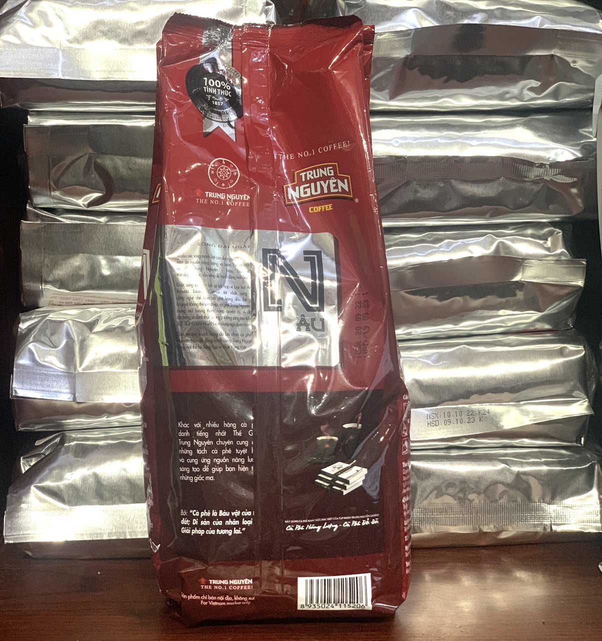 Cà phê NÂU rang xay Trung Nguyên( Bịch 500gam)