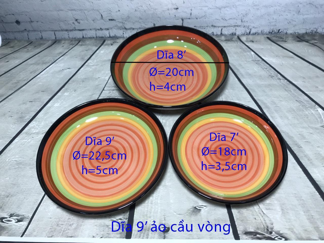 [HCM]tô 7 cầu vồng cao cấp 17 cm