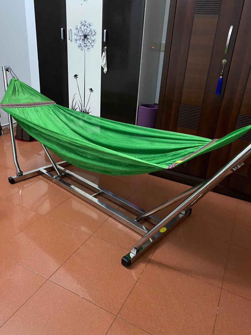 Võng xếp inox khung vuông cao cấp