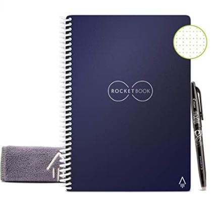 [HCM]Rocketbook Sổ tay thông minh tái sử dụng thân thiện với môi trường có lưới chấm với 1 bút kết nối app điện thoại