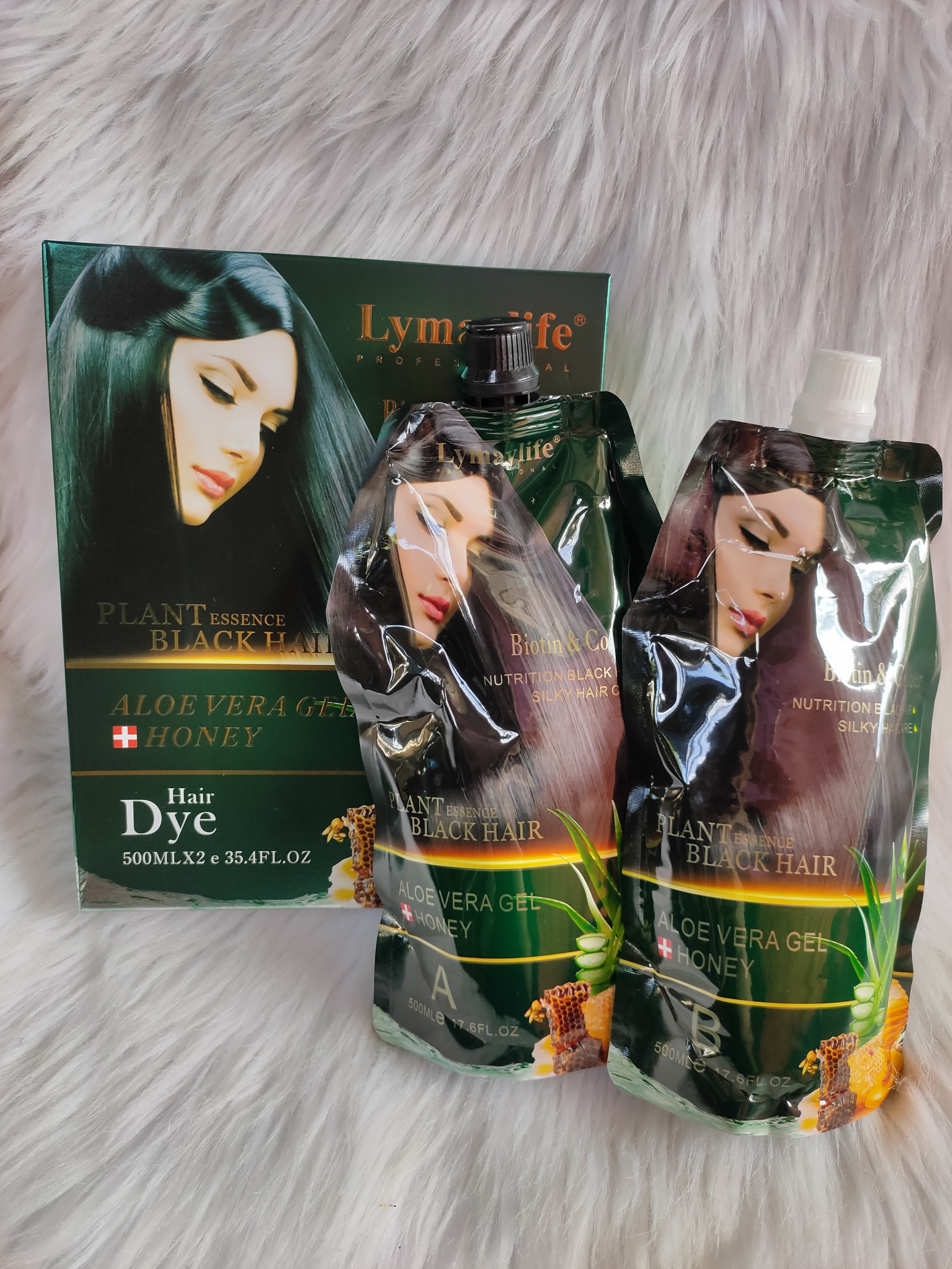 Nhuộm đen phủ bạc mật ông Lymaylife 500ml