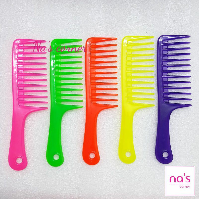 Lược nhựa size lớn dài 24cm răng thưa cán cầm tay